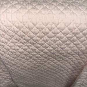 2 Sferra  Pillow Shams SOFT PINK Diamond Heavy Egyptian Cotton Quilted LOOK!!